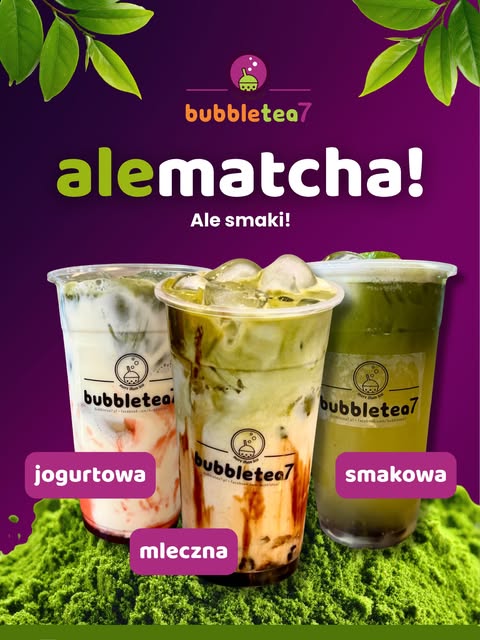 Ale matcha! W wersji jogurtowej, mlecznej i smakowej